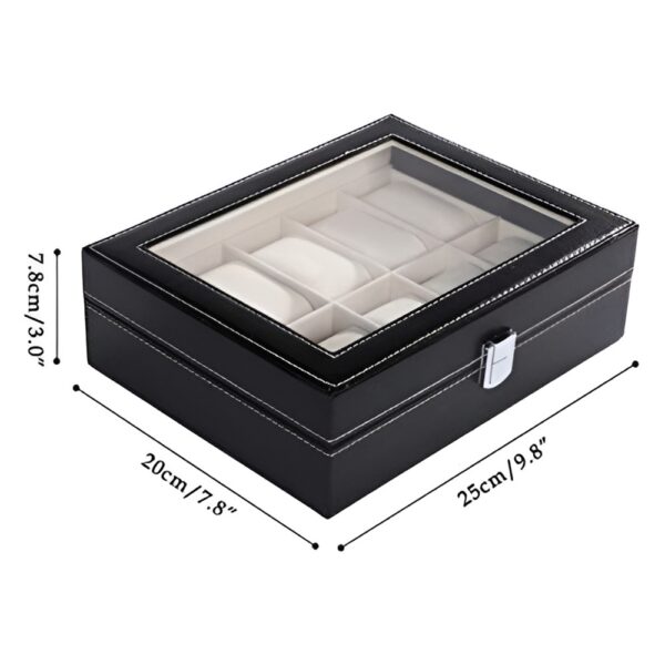 PU Leather Watch Box-10 Slots - Image 2