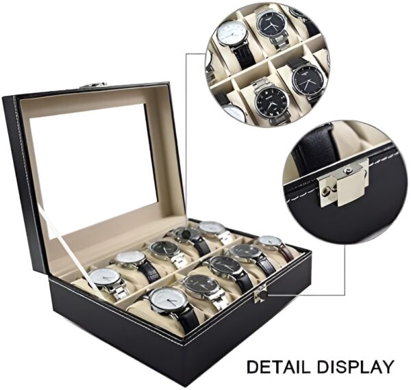 PU Leather Watch Box-10 Slots - Image 3