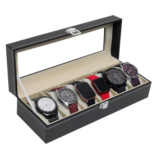 PU Leather Watch Box-6 Slots - Image 5