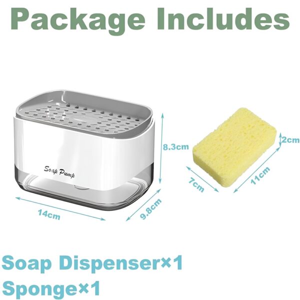 Soap Dispenser with Sponge Holder | Pack of 1 - Image 2