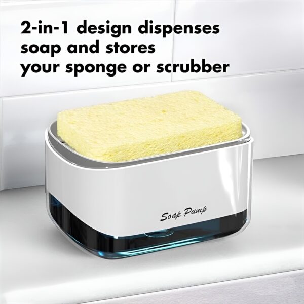 Soap Dispenser with Sponge Holder | Pack of 1 - Image 3