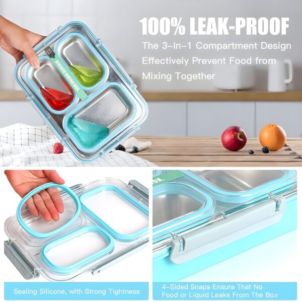 Stainless Steel Lunch Box | 1200 ML | Pack of 1 - Image 8