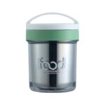 Stainless Steel Soup Rice Cup with Spoon | 400 ML | Pack of 1 - Green