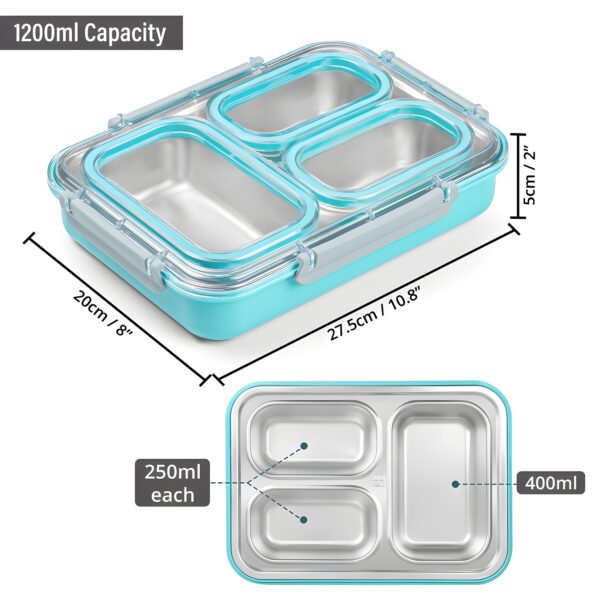 Stainless Steel Lunch Box | 1200 ML | Pack of 1 - Image 2