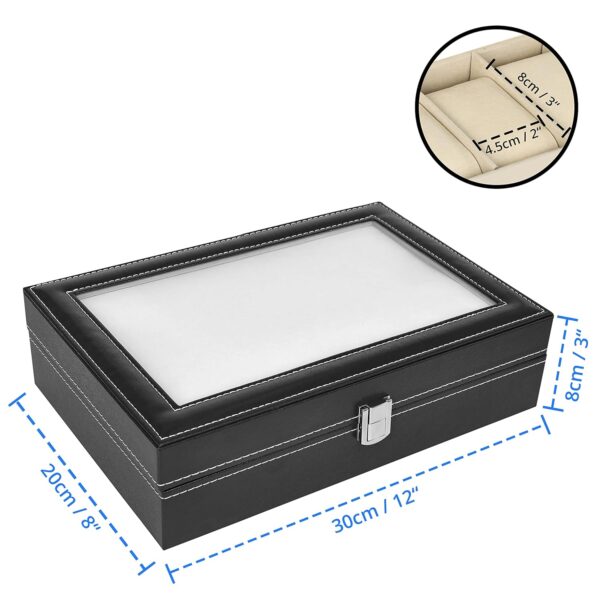 PU Leather Watch Box-12 Slots - Image 2