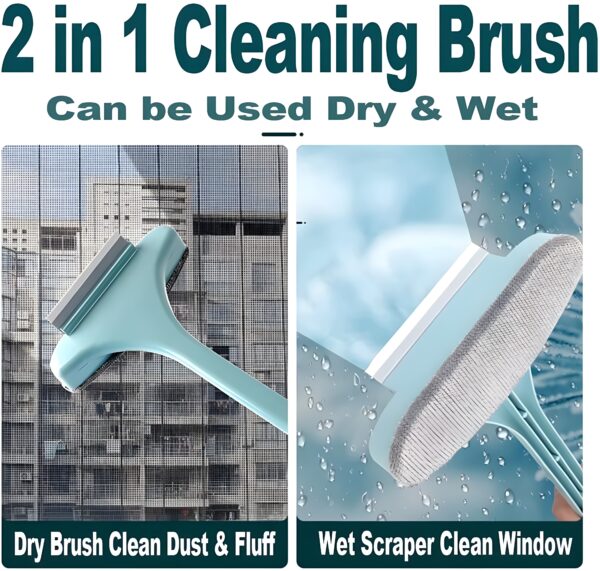 Window Net Cleaning Brush & Wiper - Image 2