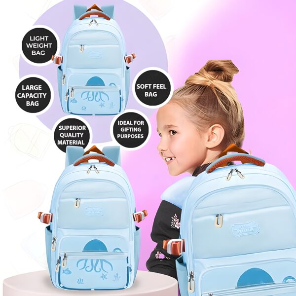 Backpack for School-College-Laptop-Office-46cm-Color Blue - Image 6