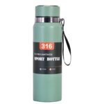 Insulated Temperature Display Water Bottle-800ml-Single Piece - Green