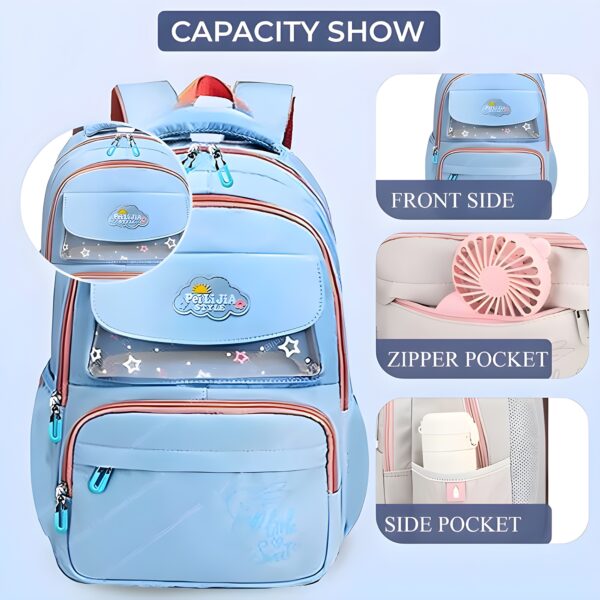 Backpack for School-College-Laptop-Office-46cm-Color Blue - Image 4