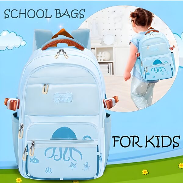 Backpack for School-College-Laptop-Office-46cm-Color Blue - Image 3