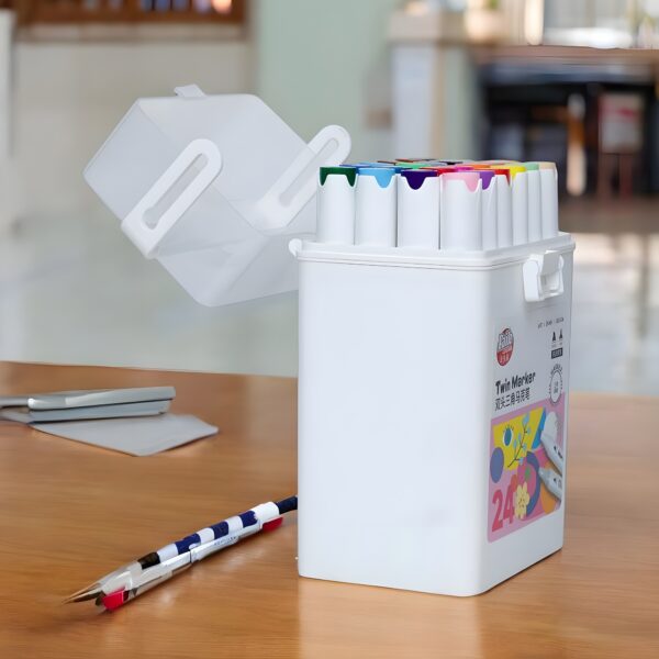 Double Sided Color Pen Set 24 Pcs - Image 3