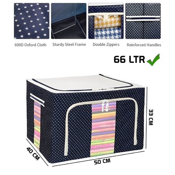 66L Storage Boxes for Clothes with Zip - Image 9